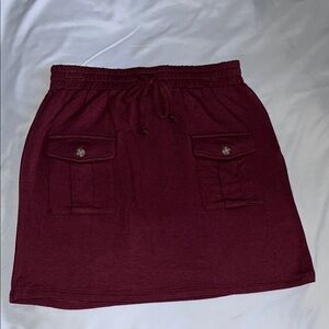 Copper Key Red Mini Cargo Skirt Casual